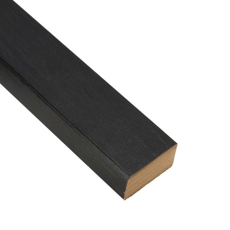 Fa hatású, térelválasztó léc (270 cm x 5 cm x 2.8 cm) 4 darab/csomag - fekete