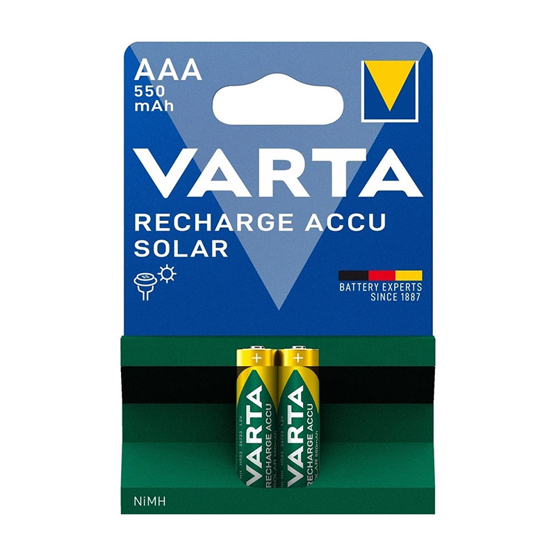Tölthető elem napelemes lámpákhoz, AAA ceruza elem - 550 mAh (2 db)