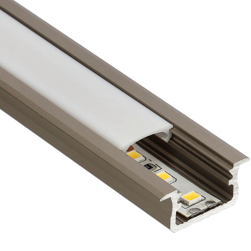 Type-B Inox - Alumínium süllyeszthető U profil LED szalaghoz (Opál búrával) Type-B Inox - Alumínium süllyeszthető U profil LED szalaghoz (Opál búrával)