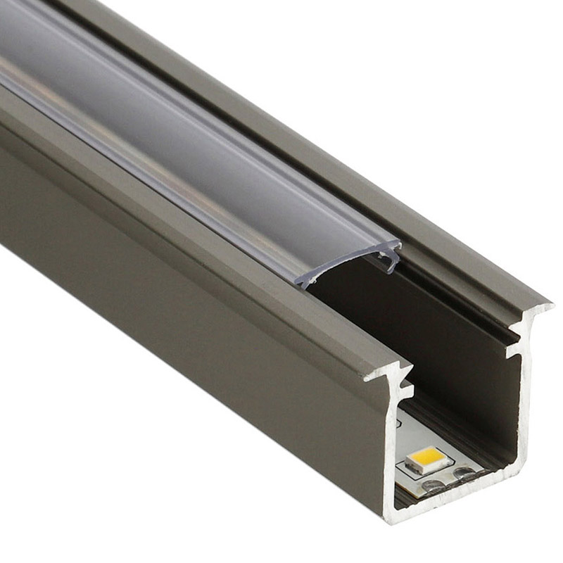 Type-G Inox - Alumínium süllyeszthető U profil LED szalaghoz (Átlátszó búrával) Type-G Inox - Alumínium süllyeszthető U profil LED szalaghoz (Átlátszó búrával)