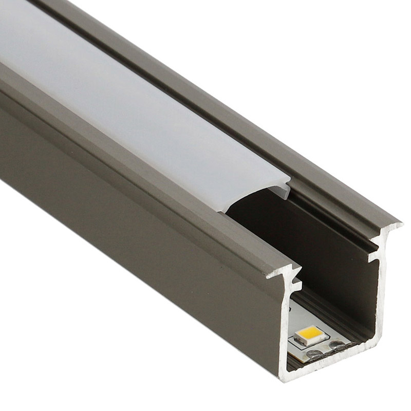 Type-G Inox - Alumínium süllyeszthető U profil LED szalaghoz (Félig átlátszó búrával) Type-G Inox - Alumínium süllyeszthető U profil LED szalaghoz (Félig átlátszó búrával)
