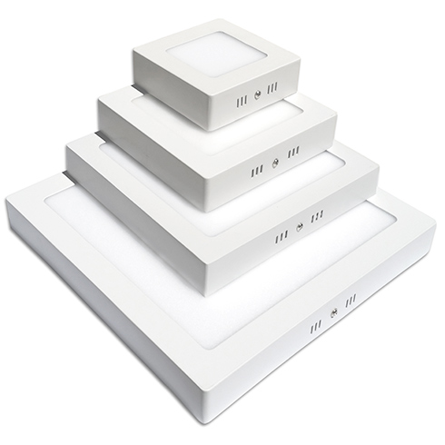Pro falon kívüli négyzet LED panel (220 mm) 18W - meleg fény