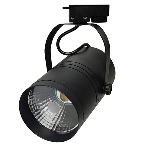 Sínes LED lámpa (1F/COB) - fekete, 25W (24°) meleg fehér