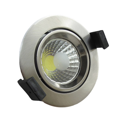Edge-chr LED spot lámpatest (8W) mattkróm, meleg fehér