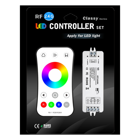 LED szalag vezérlő, rádiós távirányítóval (144 W-12V/24V)