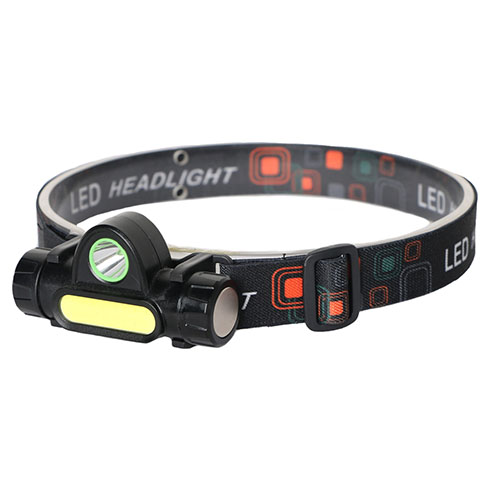 LED fejlámpa (3W) akkus, fekete