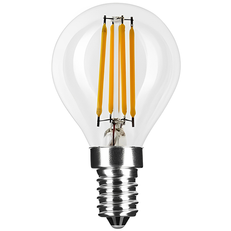 E14 LED izzó Retro filament (4W/360°) Kisgömb - meleg fehér