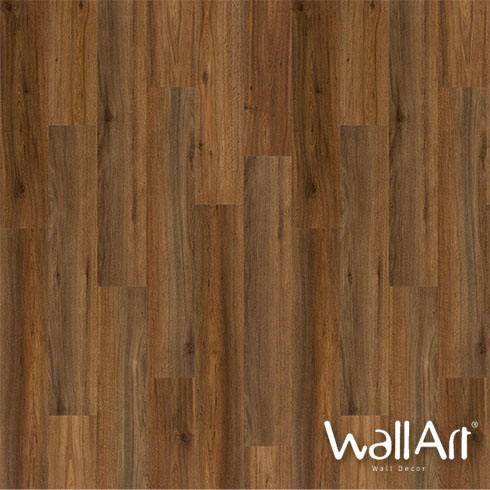 Gyors vinyl oldalfali burkolat (2 mm) - Nyeregbarna burkolólap WoodLook