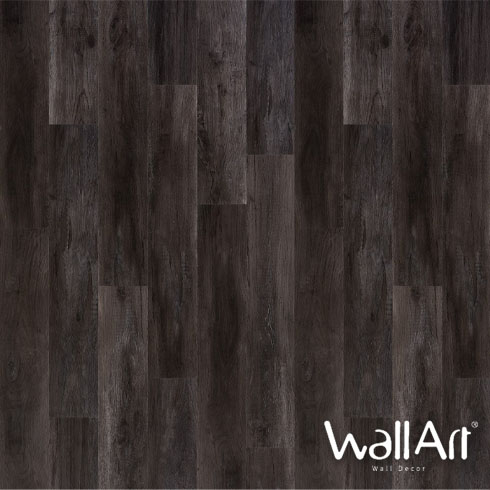 Termékminta: Gyors vinyl oldalfali burkolat (2 mm) - Szénfekete burkolólap WoodLook