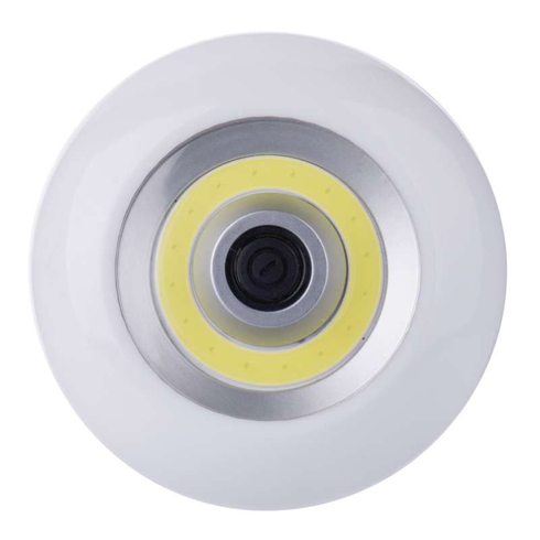 - Nyomógombos, elemes COB LED lámpa