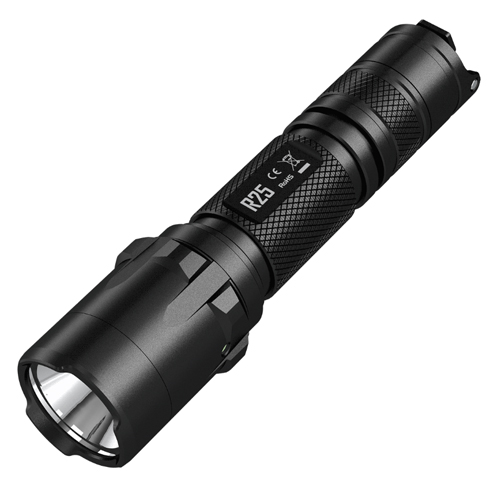 R25 Rechargeable elemlámpa, fekete