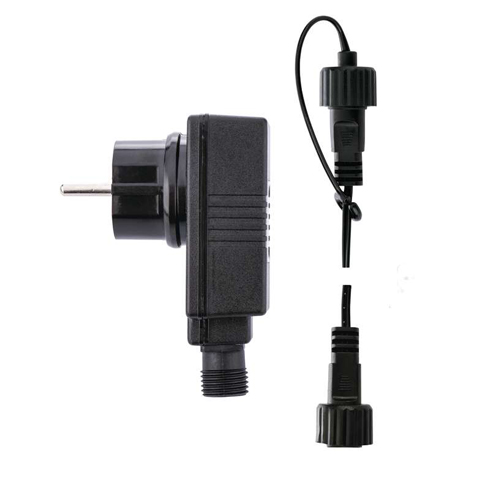 Karácsonyi LED fényfüzér adapter, 5 méter, fekete, Profi