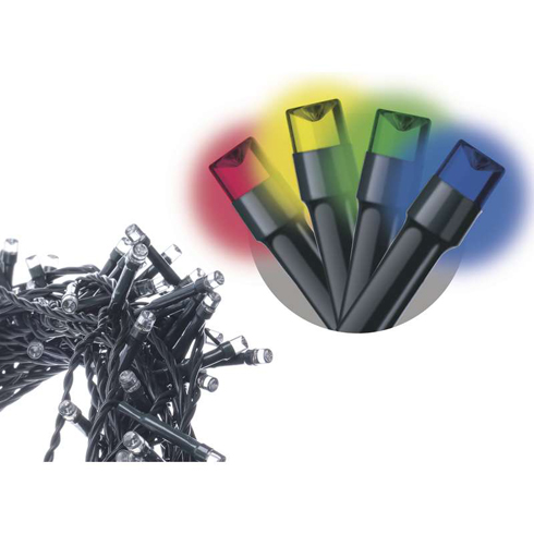 LED fényfüzér (1.2W/100 LED) Multicolor, sorolható, IP44