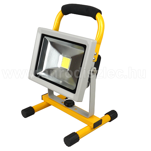 Akkus LED reflektor (20W/120°) Hideg fehér (Lítium)