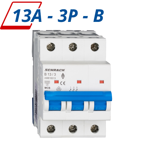 AMPARO kismegszakító (B - 13A) 3 pólusú