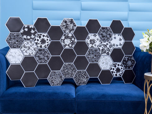 Flexpanel PVC falburkoló lap - Csempe, Herbárium műanyag falburkolat