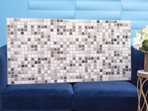 Flexpanel PVC falburkoló lap - Mozaik csempe, barna színű műanyag falburkolat