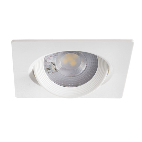 ARME LED spot lámpatest (négyzet, fehér, billenthető) 5 Watt, meleg fényű