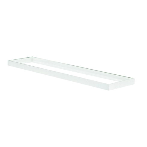 LED panel kiemelő, falonkívüli beépítőkeret (120x30x4cm) lapraszerelt, fehér