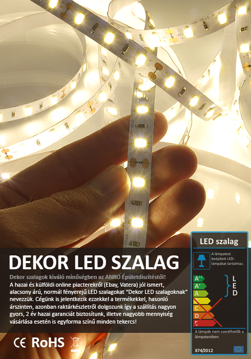LED szalag beltéri (5630-60) - fehér (természetes) Dekor! Kifut