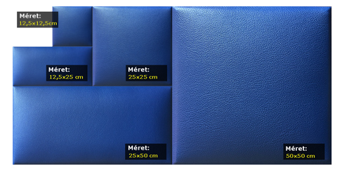Kerma bőr falpanel, bőrpanel, Arden-510 Sötétkék (25x50 cm)