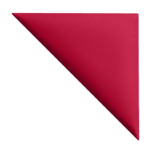 Bőrpanel, bőr falpanel: derékszögű háromszög alakú  - Arden-217 Piros (24.5x12.5 cm)