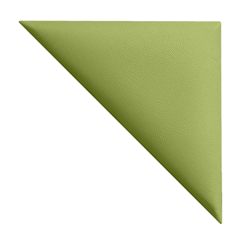Bőrpanel, bőr falpanel: derékszögű háromszög alakú  - Inka 803 Pisztáciazöld (24.5x12.5 cm)