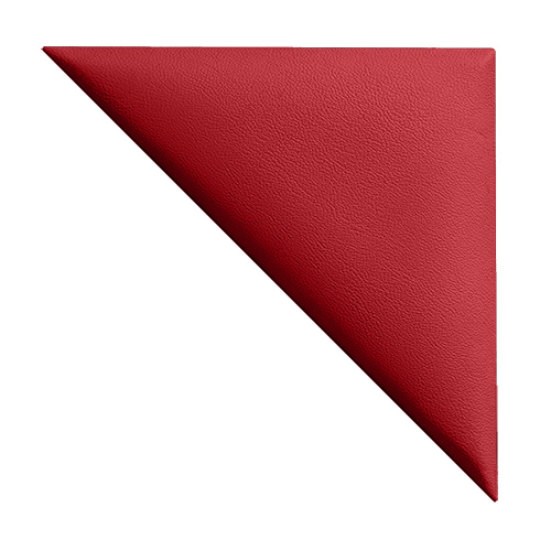 Bőrpanel, bőr falpanel: derékszögű háromszög alakú  - Inka 805 Vörös (24.5x12.5 cm)