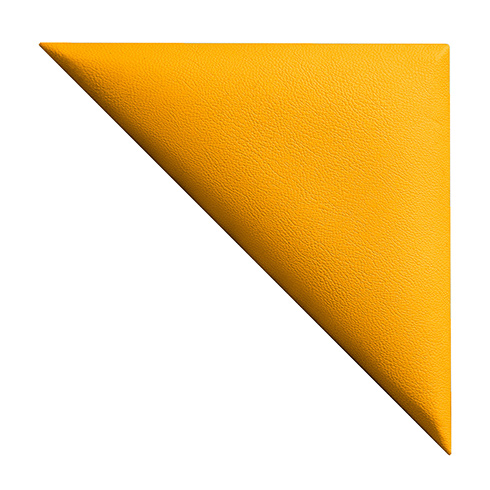 Bőrpanel, bőr falpanel: derékszögű háromszög alakú  - Inka 822 Érett citrom (24.5x12.5 cm)