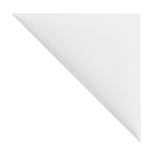 Bőrpanel, bőr falpanel: derékszögű háromszög alakú  - Melody-001 Hófehér (24.5x12.5 cm)