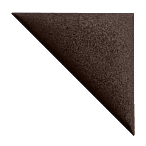 Bőrpanel, bőr falpanel: derékszögű háromszög alakú  - Melody-345 Sötétbarna (24.5x12.5 cm)