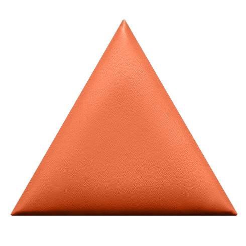 Bőrpanel, bőr falpanel: szabályos háromszög alakú  - Arden-258 Vérnarancs (25x21.7 cm)