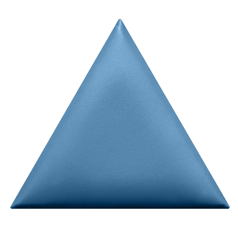 Bőrpanel, bőr falpanel: szabályos háromszög alakú  - Arden-507 Olajkék (25x21.7 cm)