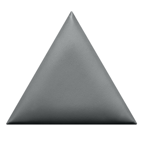 Bőrpanel, bőr falpanel: szabályos háromszög alakú  - Arden-602 Szürke (25x21.7 cm)