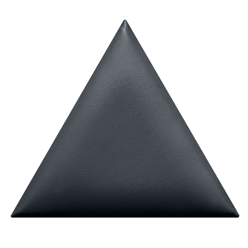 Bőrpanel, bőr falpanel: szabályos háromszög alakú  - Arden-617 Sötétszürke (25x21.7 cm)