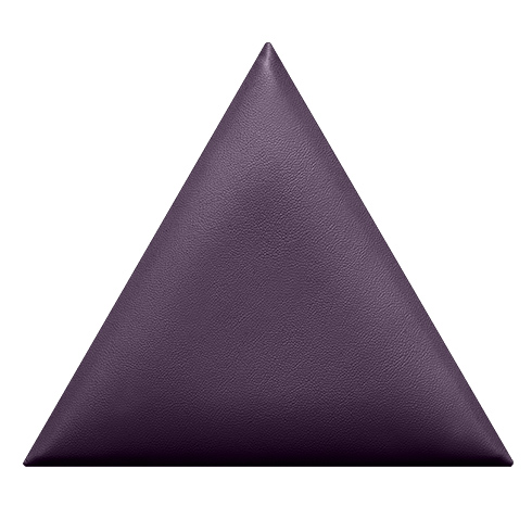 Bőrpanel, bőr falpanel: szabályos háromszög alakú  - Inka 890 Lila (25x21.7 cm)