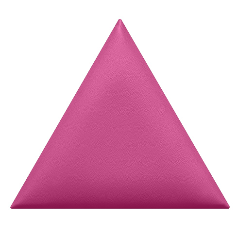 Bőrpanel, bőr falpanel: szabályos háromszög alakú  - Inka 821 Pink (25x21.7 cm)