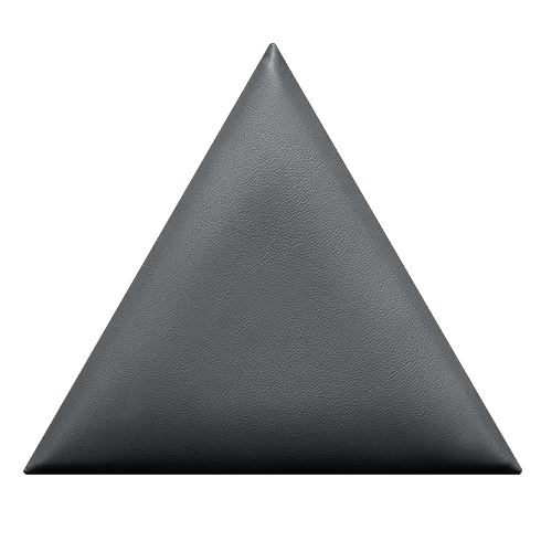 Bőrpanel, bőr falpanel: szabályos háromszög alakú  - Kaiman-45 Palaszürke (25x21.7 cm)