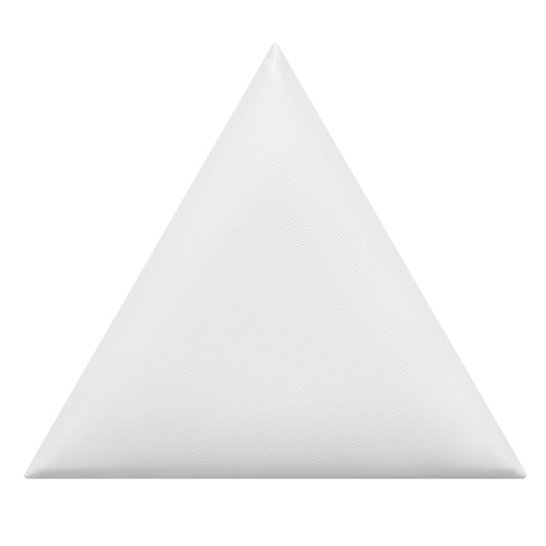 Bőrpanel, bőr falpanel: szabályos háromszög alakú  - Melody-001 Hófehér (25x21.7 cm)