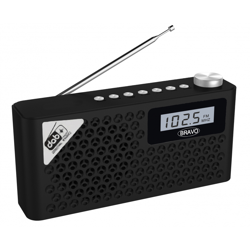 Akkumulátoros digitális rádió (DAB+FM) USB és fejhallgató csatlakozó (B-4907)