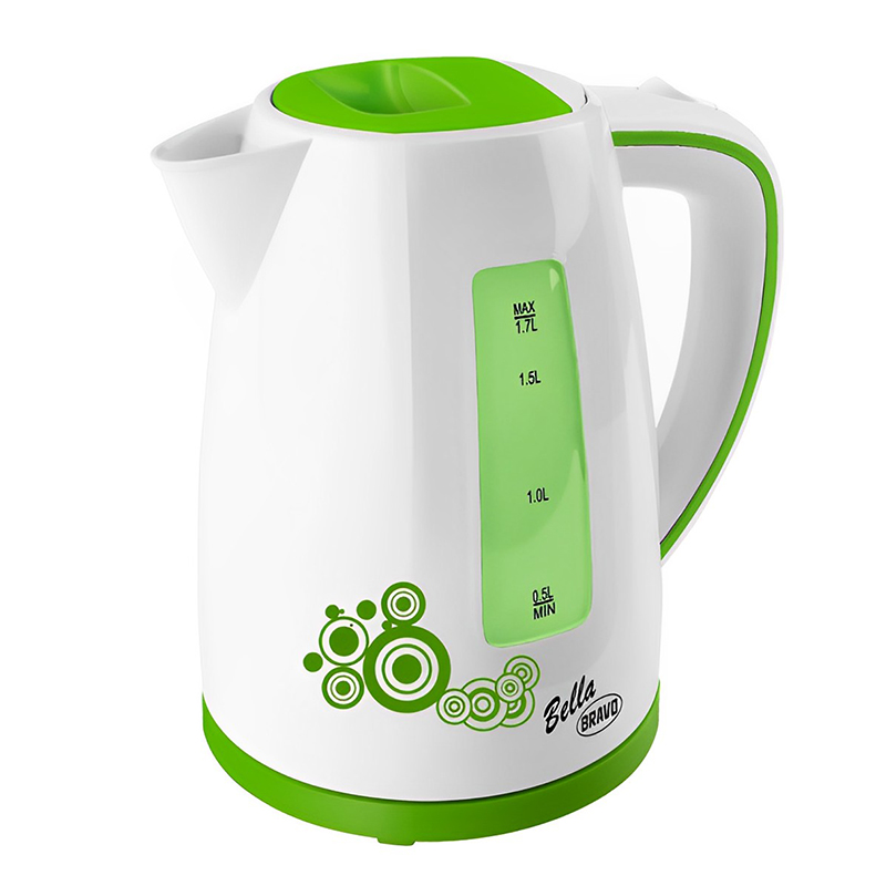 Vízforraló Bella 1.7 literes, 2200 W - fehér-zöld (B-4430)