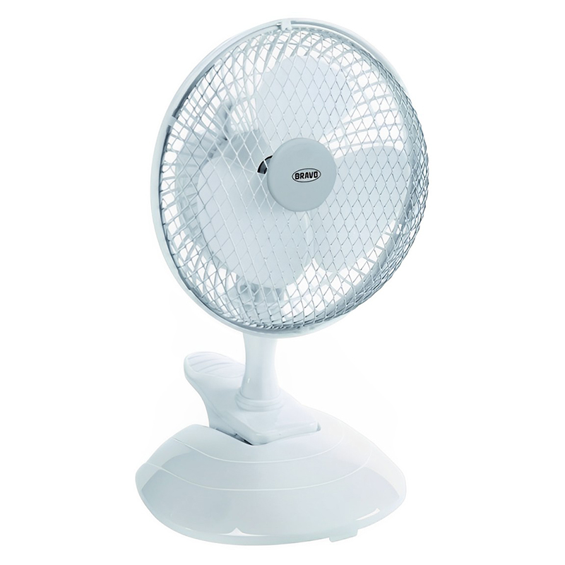 Csíptethető asztali ventilátor (15 W) fehér - (B-4672)