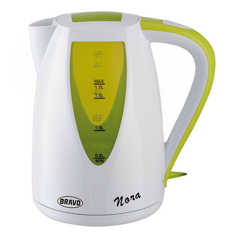 Vízforraló Nora 1.7 literes, 2000 W - fehér-zöld (B-4781)