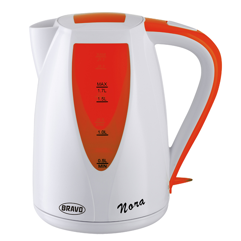 Vízforraló Nora 1.7 literes, 2000 W - Fehér piros (B-4781)