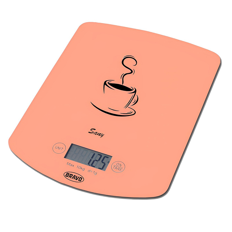 Digitális konyhai mérleg Sany (10 kg) narancs - (B-5112)