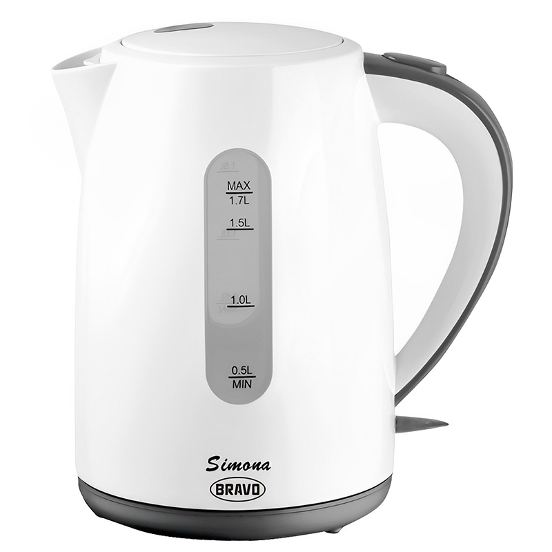 Vízforraló Simona 1.7 literes, 2000 W - fehér-szürke (B-4782)