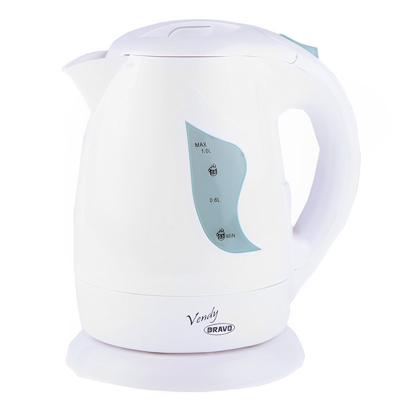 Vízforraló Vendy 1 literes, 900 W - fehér-zöld (B-4222)