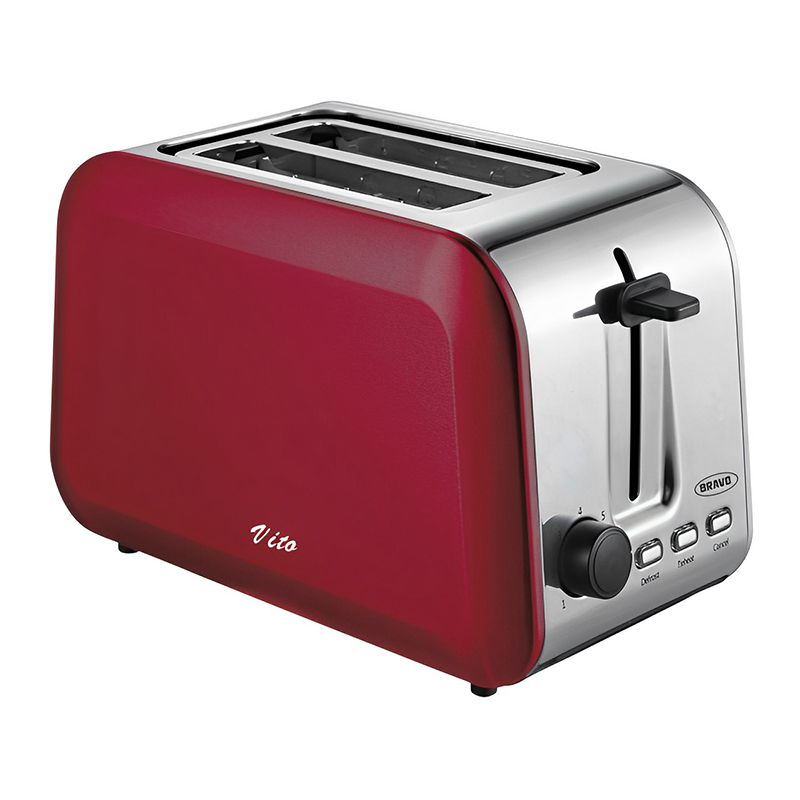 Kenyérpirító Vito (750 W) piros - (B-4819)