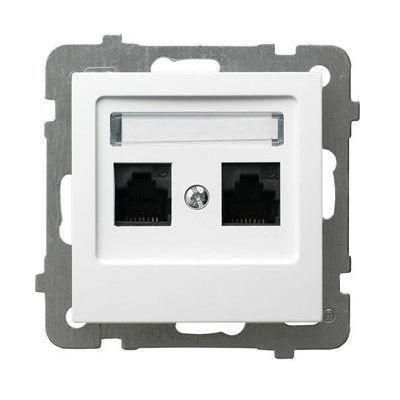 Castella számítógép aljzat (RJ45x2), fehér