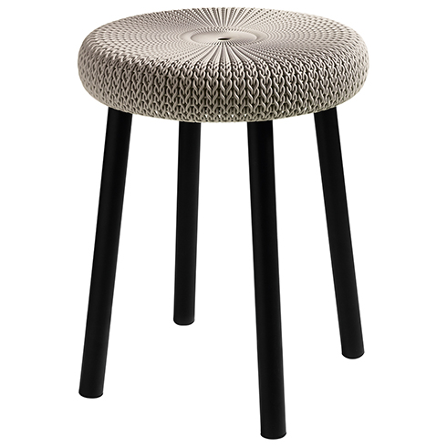 Cozy bar stool műanyag bárszék fém lábakkal (alacsony) - fém szürke